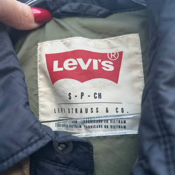 Levis Jacket Mens S Black Barstow Quilted Western Shacket Packable Overshirt - Picture 5 of 16